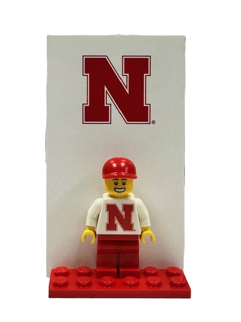 UNL (Nebraska) Licensed Custom Printed Minifigure Bricks and