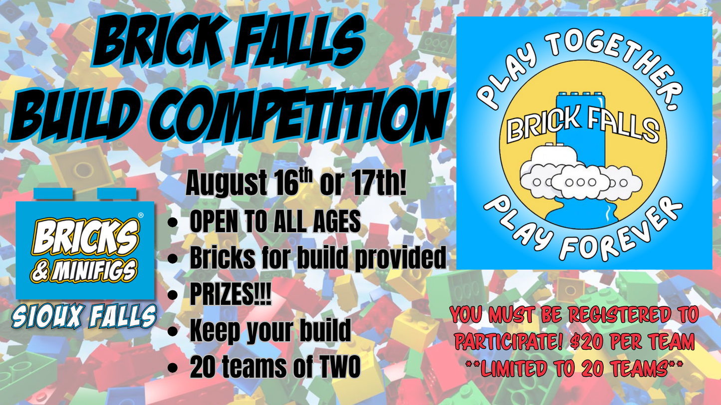 BAMSF Brick Falls Build Competition 2025 - Bricks and Minifigs Sioux Falls