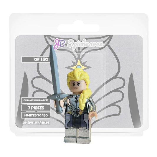 Chrome Warrioress Custom Minifigure - Bricks and Minifigs Sioux Falls