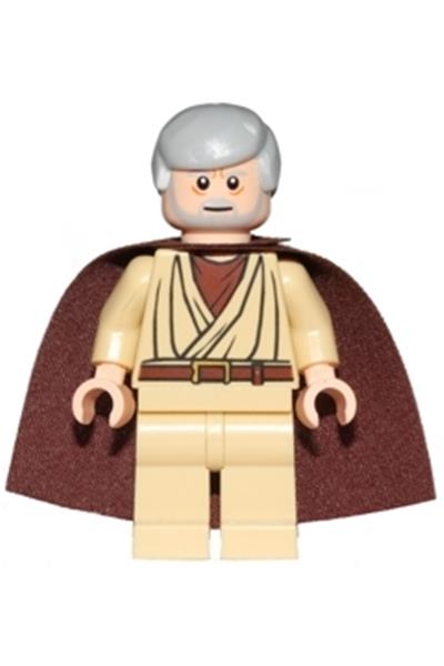 sw0637a: Obi Wan Kenobi (old, standard cape, with pupils) - Bricks and Minifigs Sioux Falls