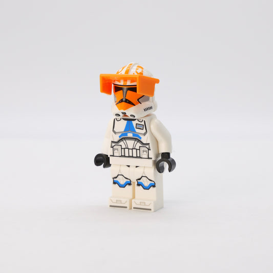 sw1277: Clone Captain Vaughn, 501st Legion, 332nd Company (Phase 2) - Helmet with Holes and Togruta Markings, Orange Visor