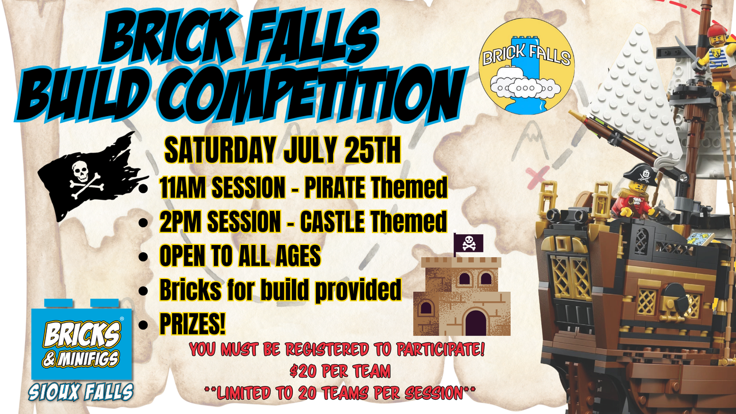 BAMSF Brick Falls Adventure Awaits Build Competition 2026