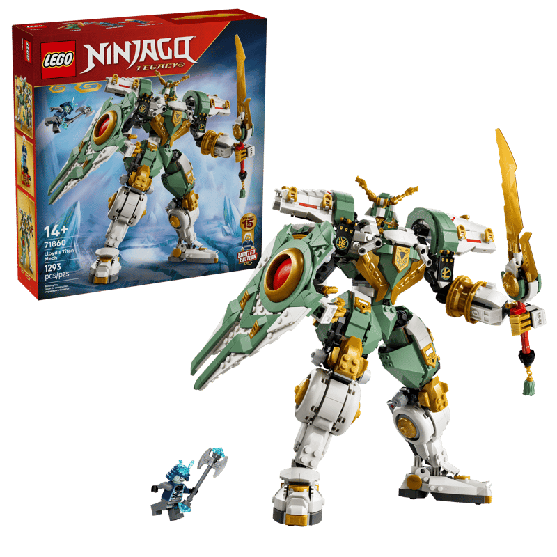 Ninjago Secrets of the Forbidden Spinjitzu Lloyd's Titan Mech 15th Anniversary - Bricks and Minifigs Sioux Falls